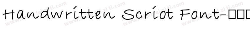 Handwritten Scriot Font字体转换